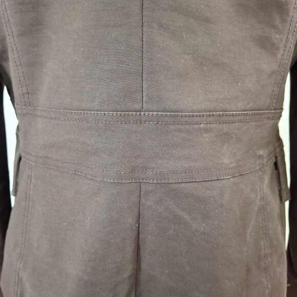 Womens Peplum Utility Jacket Sz 13/14 Brown Smart Cotton - Picture 12 of 16